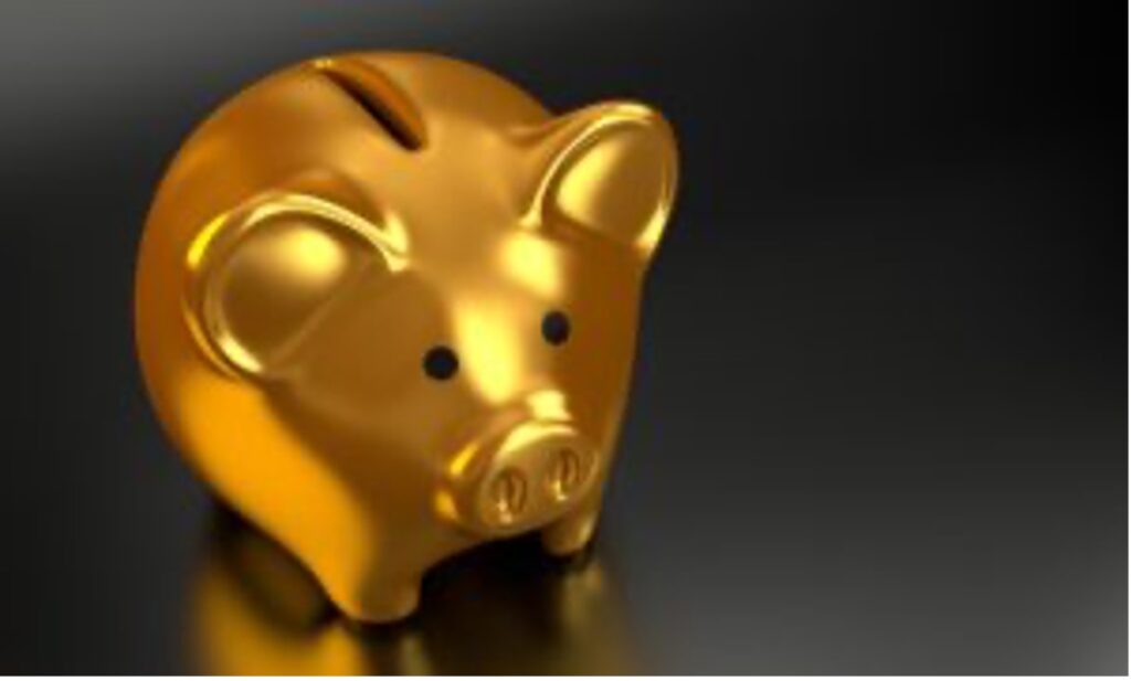 Golden piggy bank